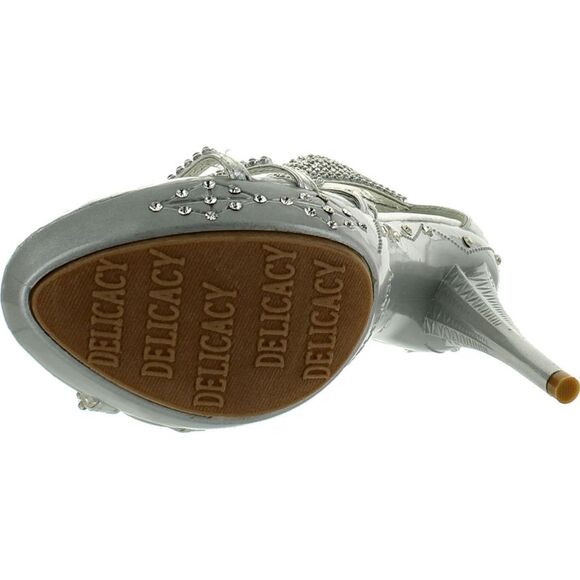 Fabulous Delicacy-07 Silver Womens pumps-shoes 7.5 NEW - Picture 4 of 4